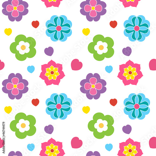 colorful flower seamless pattern
