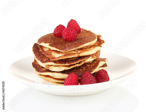 delicious sweet pancakes isolated on white