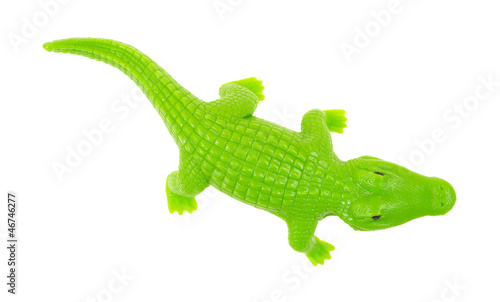 Green toy alligator