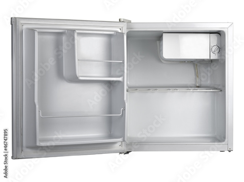 refrigerator with open door isolated (clipping path )