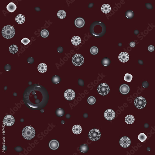 Background from variety of beads on dark