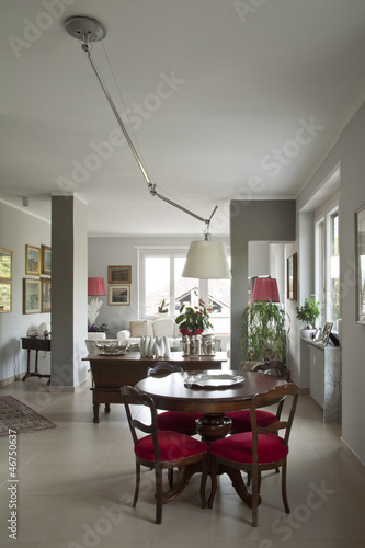 Wallpaper Mural Lounge of a modern house with round table Torontodigital.ca