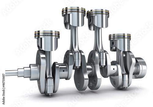 Tableau sur toile Crankshaft and pistons