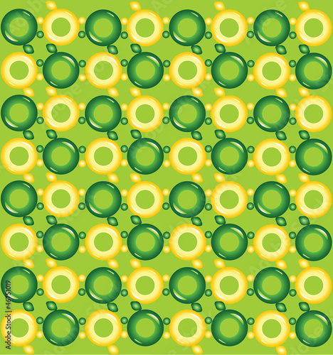 Colorful wallpaper from beads on green background
