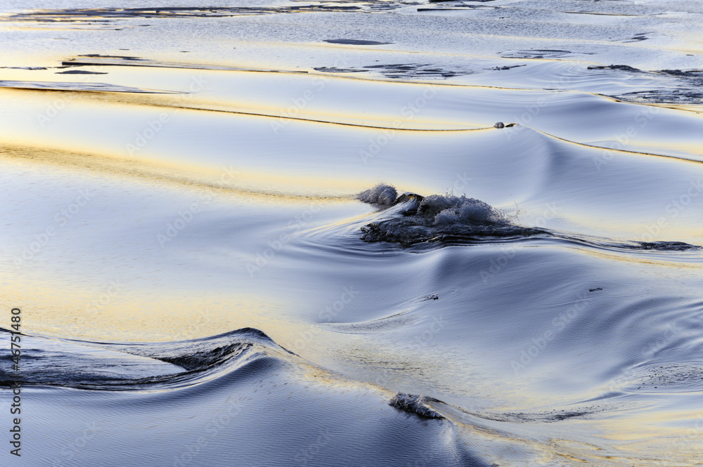 breaking ice at sunset breaking ice at sunset