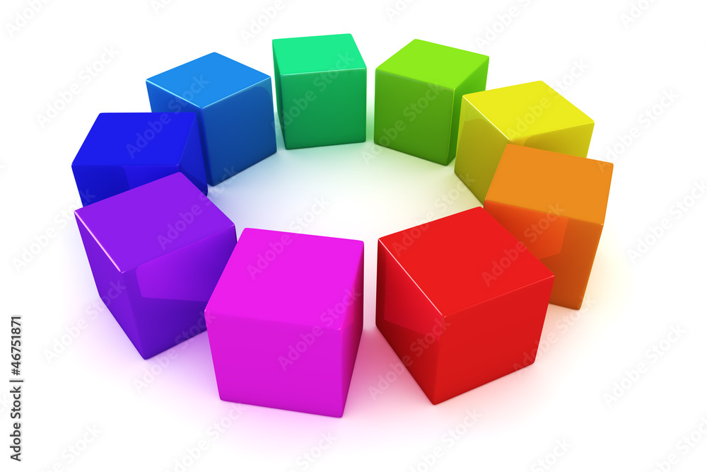 Rainbow cubes Rainbow cubes