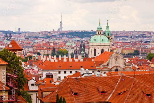 Wallpaper Mural Prague. Top view Torontodigital.ca