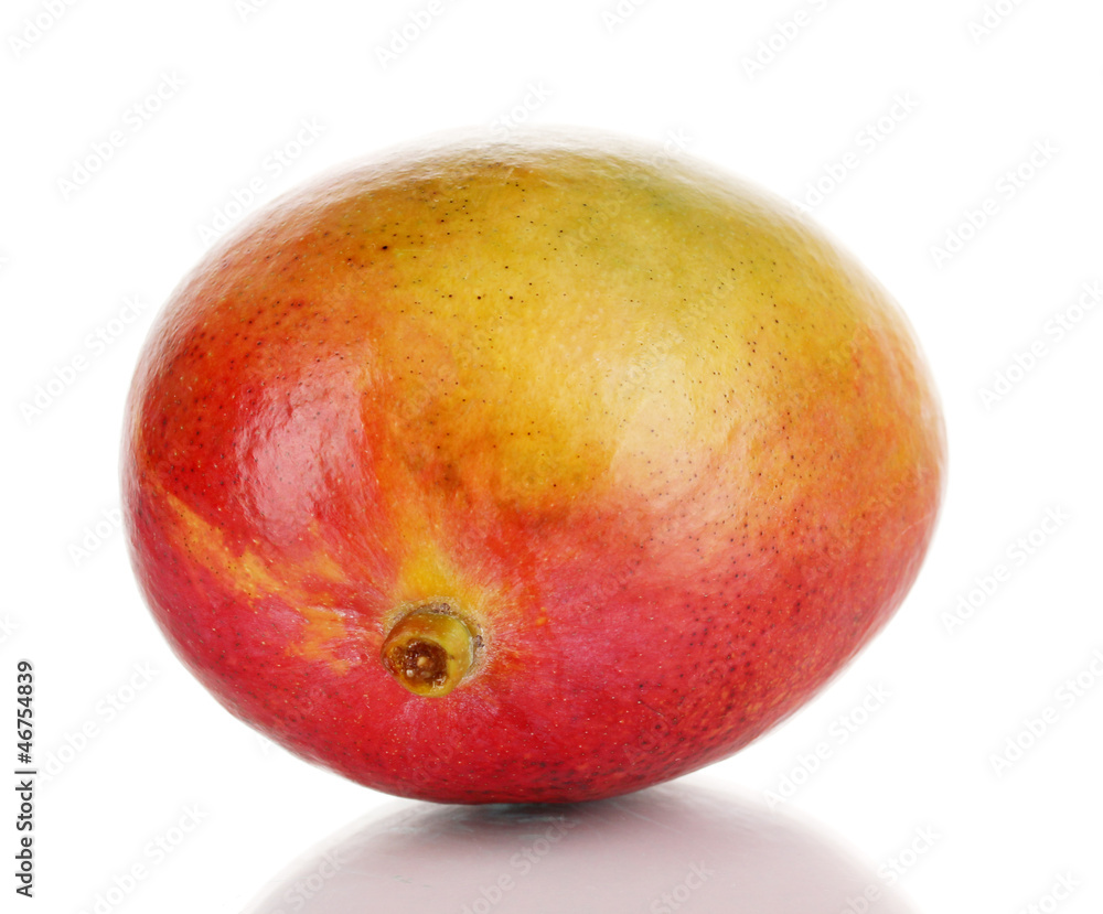 Ripe appetizing mango isolated on white Ripe appetizing mango isolated on white