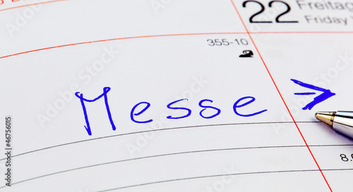Eintrag im Kalender: Messe
