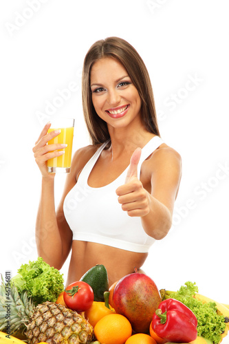 beautiful young woman with ...