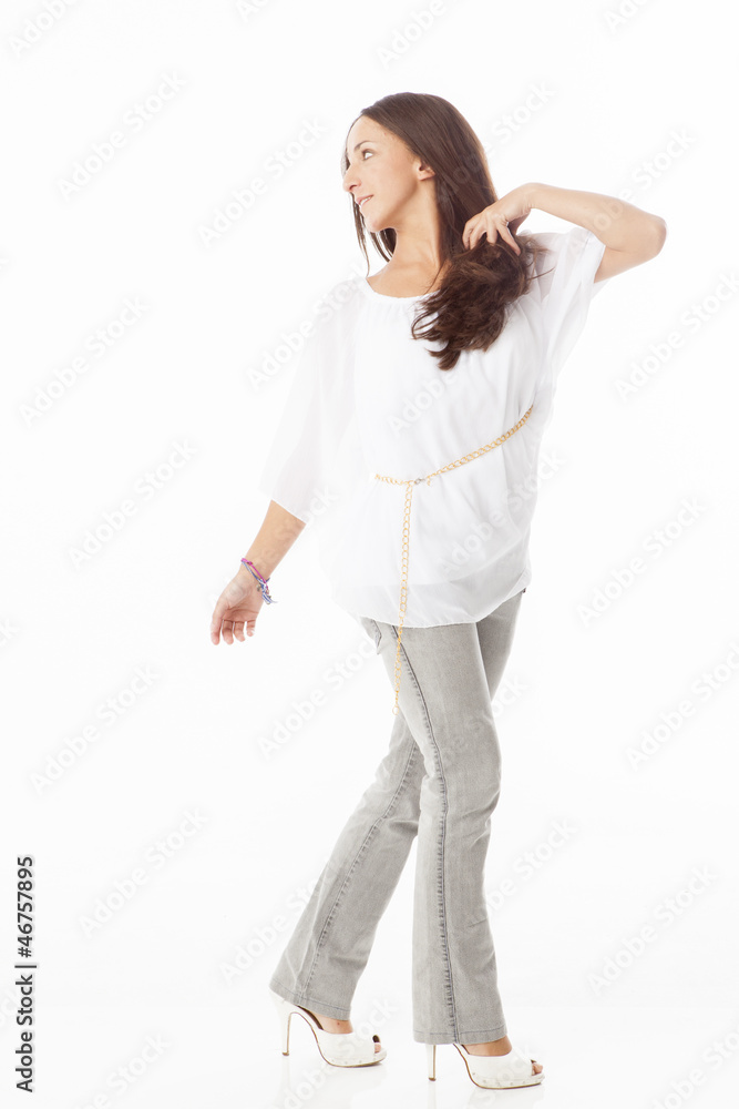 real young beautiful woman with a surprise expression real young beautiful woman with a surprise expression