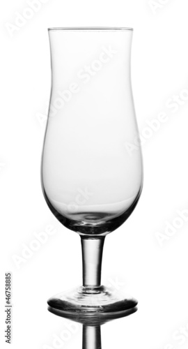 Empty glass isolated on white