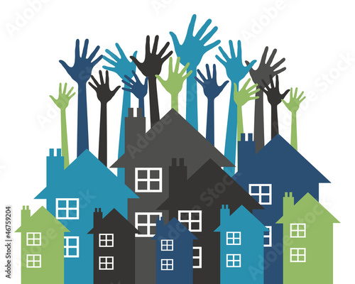 House party or property search design.