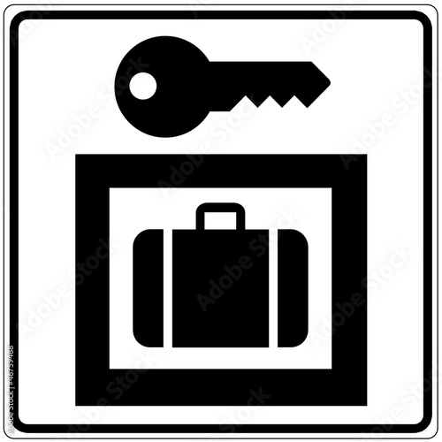 Schild weiß - Schließfach