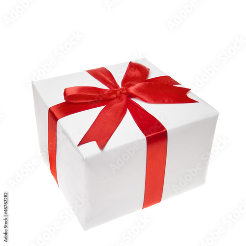 gift box over white background