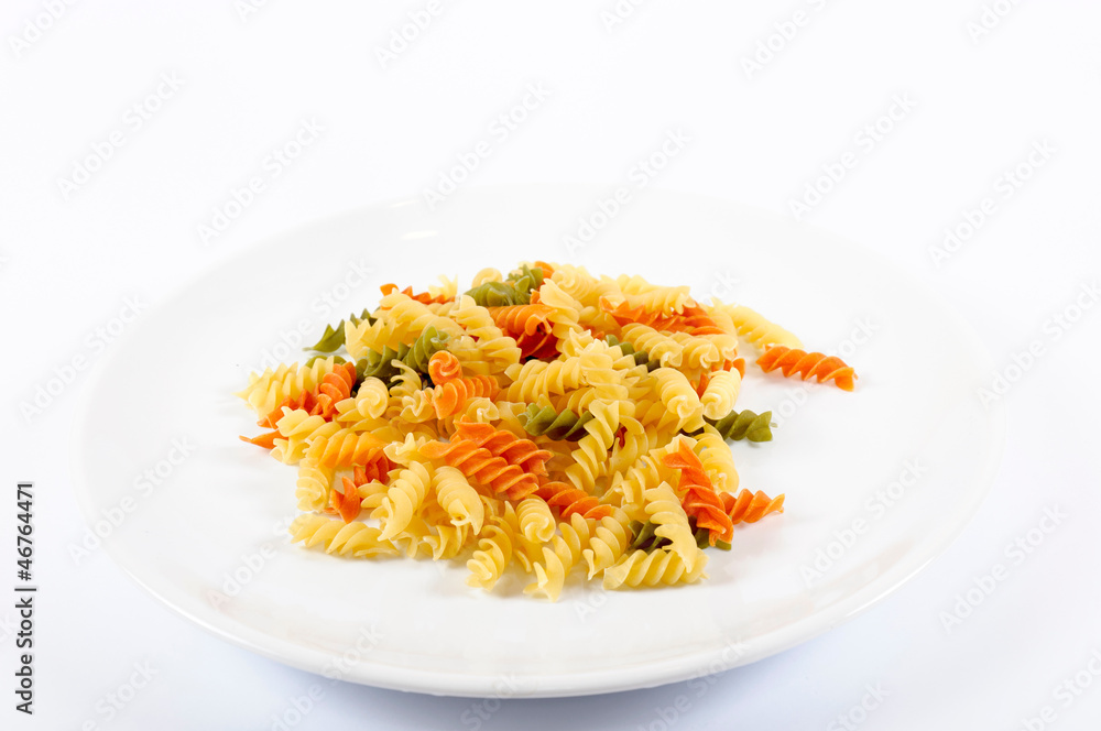 Plate and pasta Plate and pasta