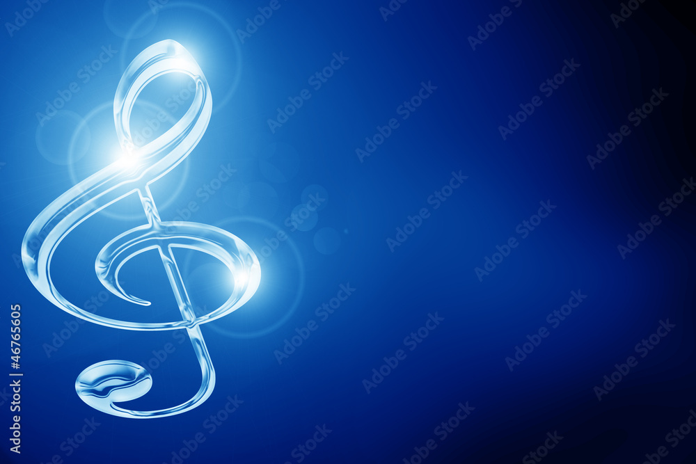 Glowing musical note Glowing musical note