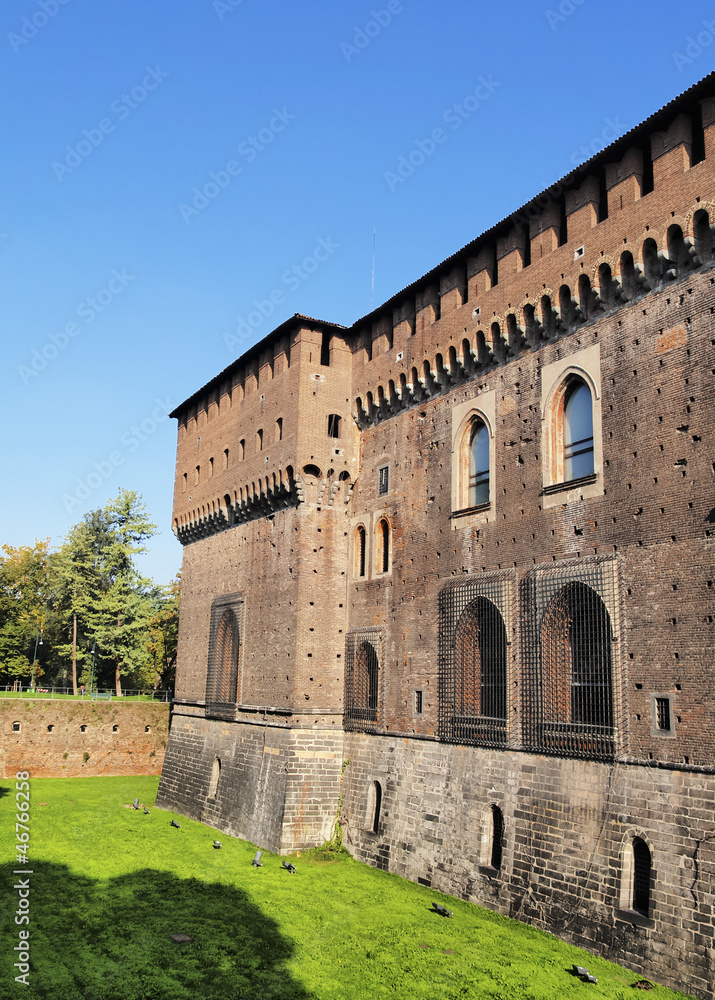 The Castello Sforzesco, Milan, Lombardy, Italy