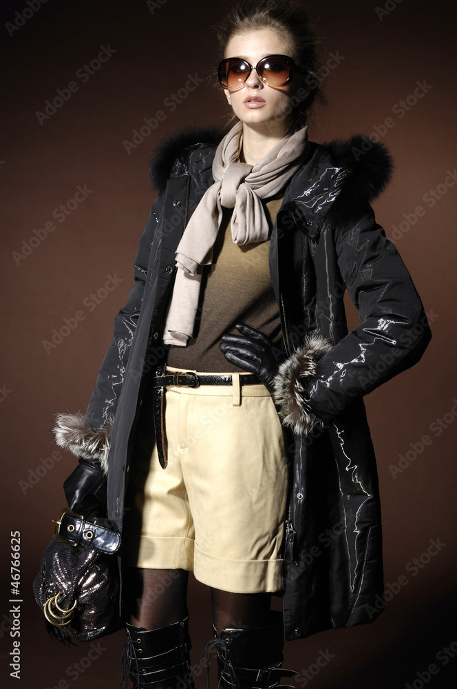 high fashion model in modern clothes posing high fashion model in modern clothes posing