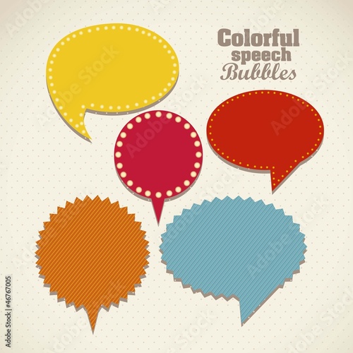 Retro speech bubbles
