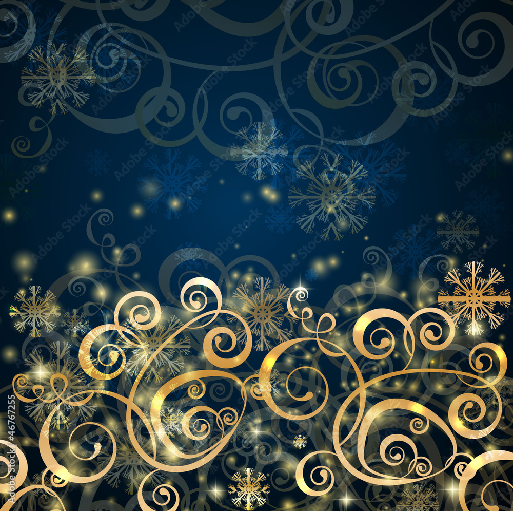 elegant christmas dark blue with gold background elegant christmas dark blue with gold background