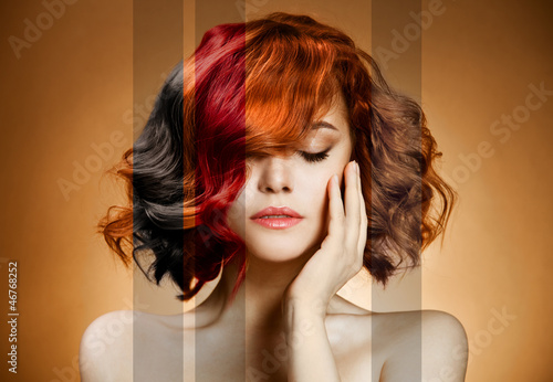 Fotografiet Beauty Portrait. Concept Coloring Hair