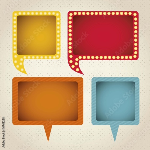 Retro speech bubbles
