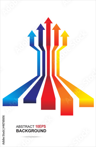 Colored arrows vector