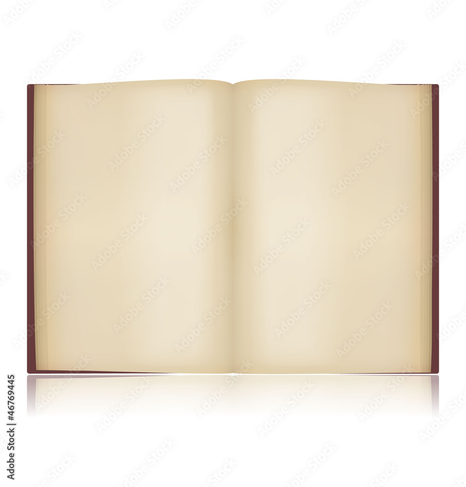 Open old book. Open old book.