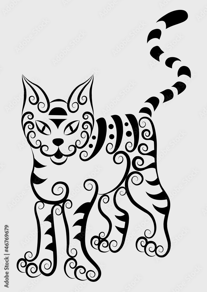 Obraz premium Decorative tabby cat