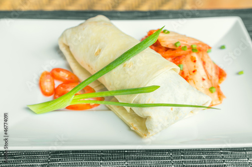 Beef burito with kimchi