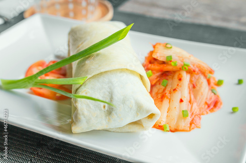 Beef burito with kimchi