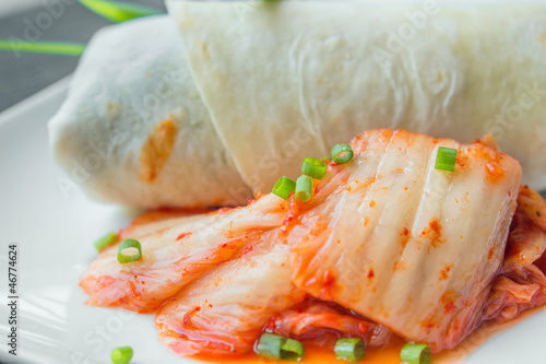 Beef burito with kimchi