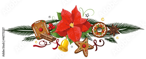 Weihnachtsstern, Lebkuchen, Advent, Ranke