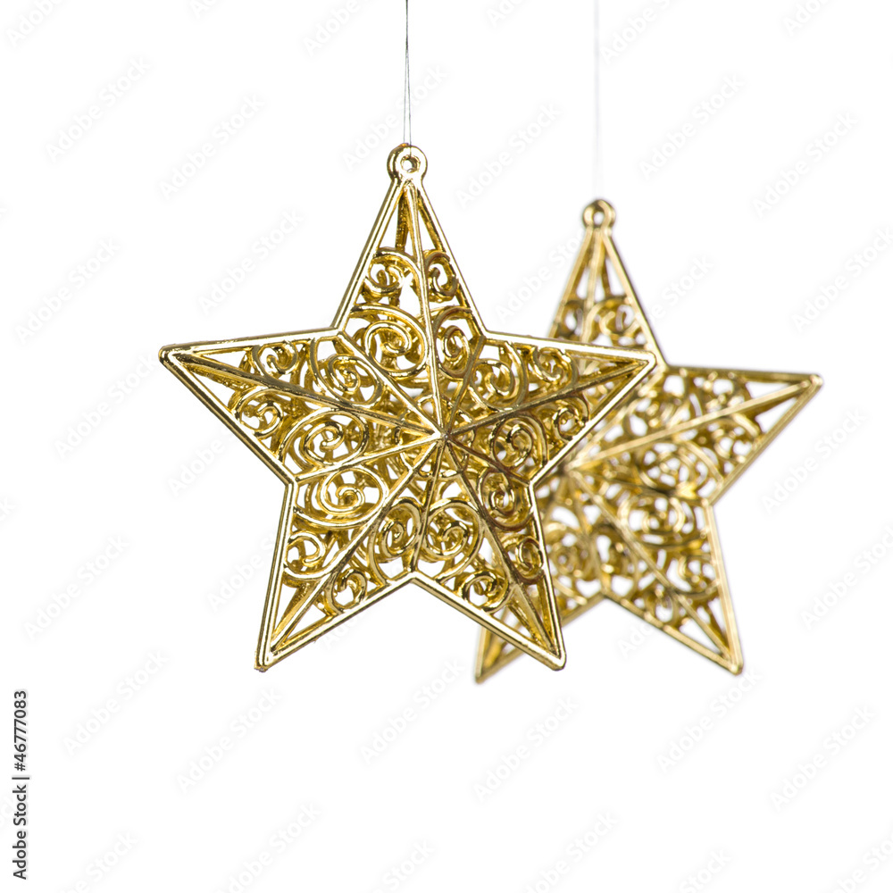 golden Christmas star decoration golden Christmas star decoration