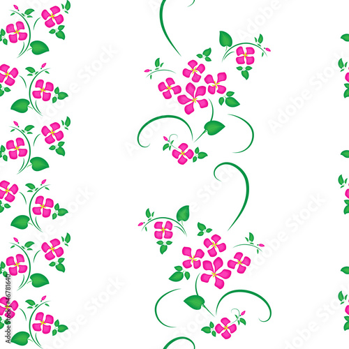 Pink clematis flowers seamless texture