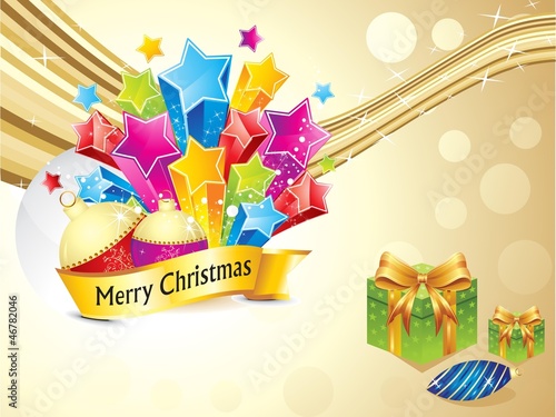 abstract christmas background with gifts