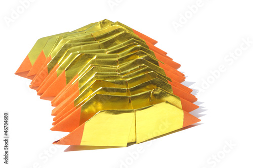 Photography Chinese joss paper isolated on white background.