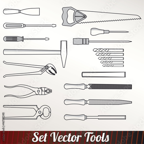 Hand work tools set
