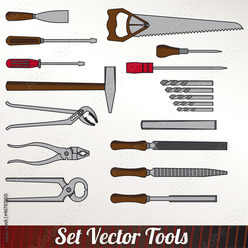 Hand work tools set