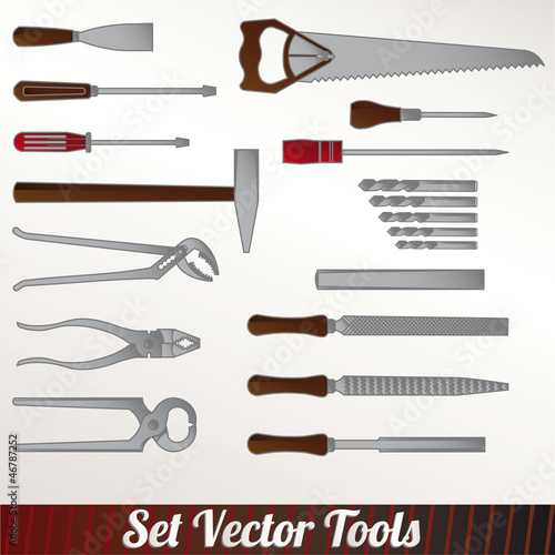 Hand work tools set