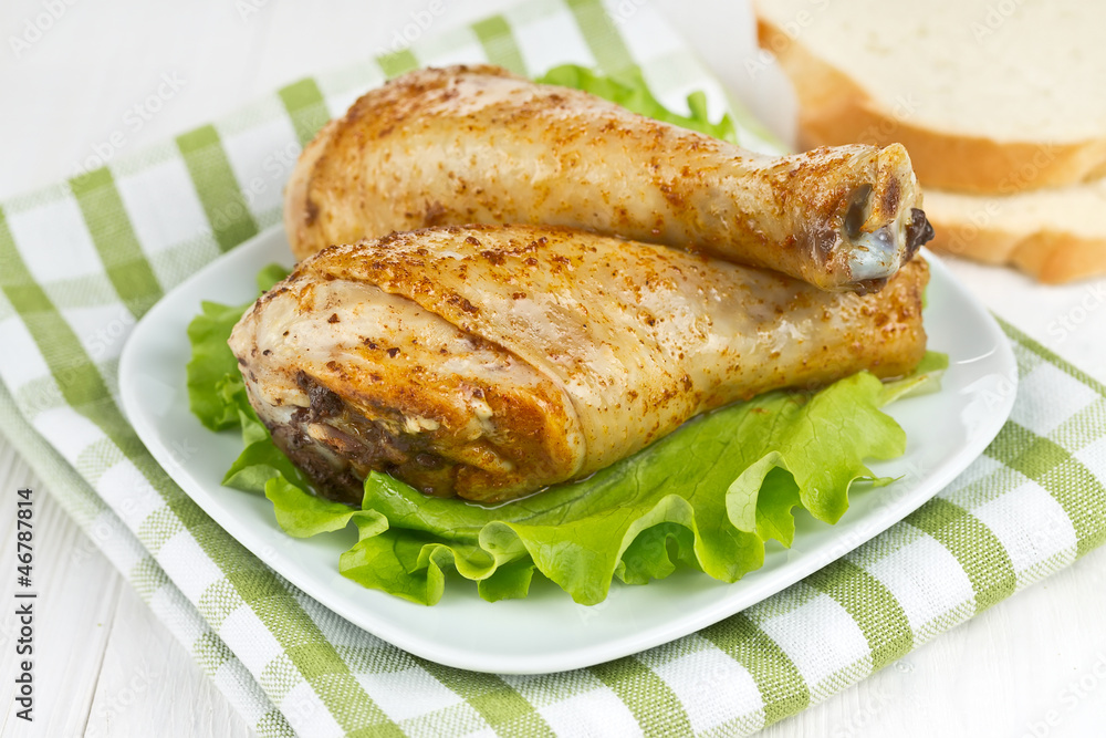Appetizing fried chicken legs Appetizing fried chicken legs