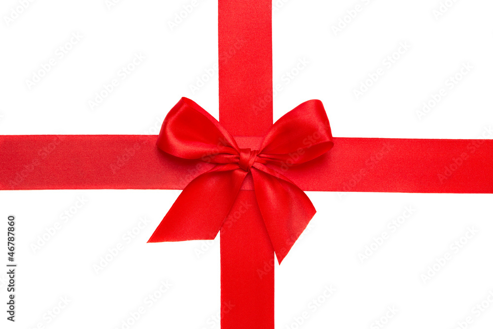 rotes Geschenk-Schleifenband rotes Geschenk-Schleifenband