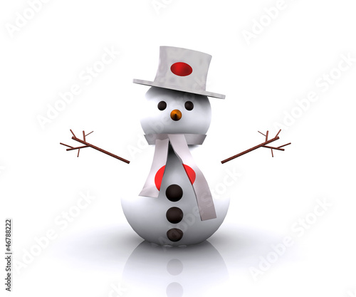 Snowman Japanese - 3D
