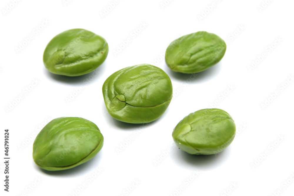 Petai, Bitter beans On White Backgound Petai, Bitter beans On White Backgound