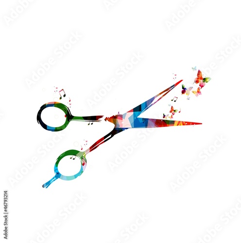 abstract vector scissors