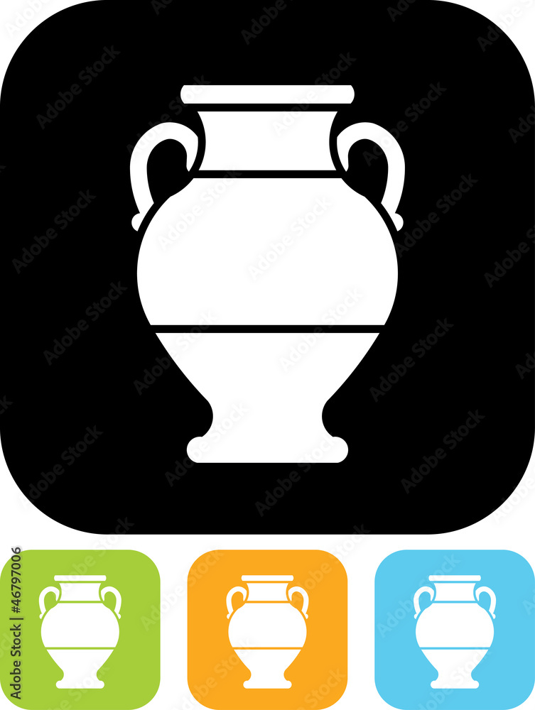 Vector icon isolated on white - Antique amphora
