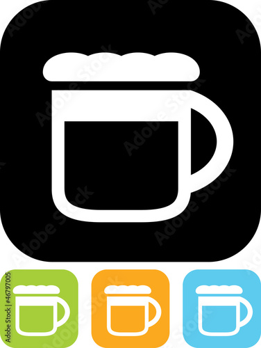 Vector icon isolated on white - Beer mug