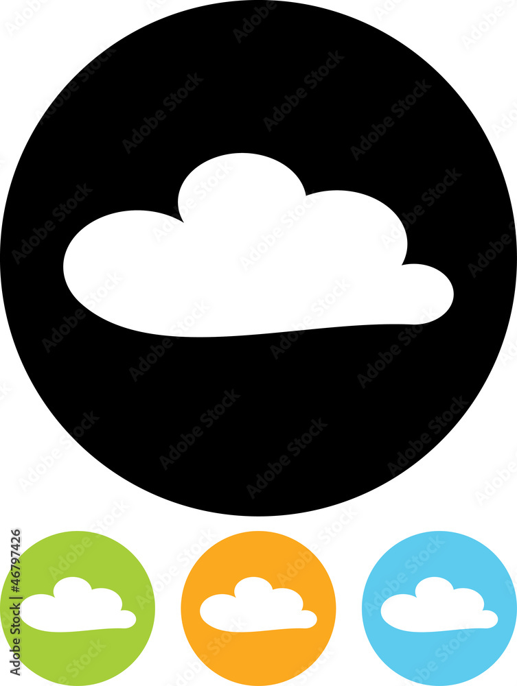 Vector icon isolated on white - Cloud Vector icon isolated on white - Cloud