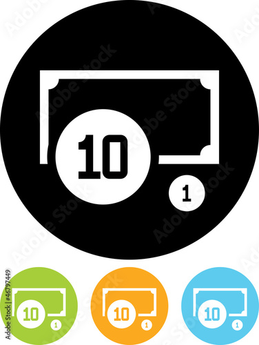 Vector icon isolated on white - Cash money